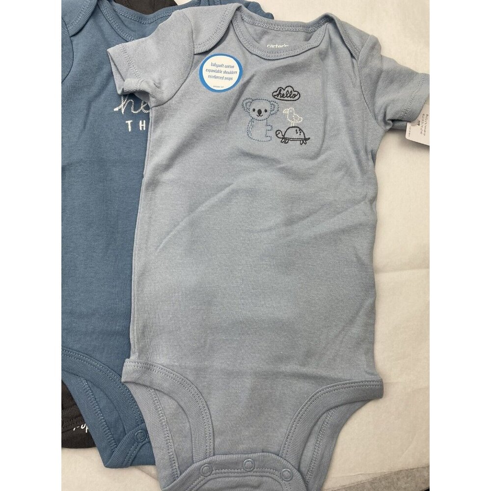 Carter's Baby Boy 5 Pack  Bodysuit Set  12 Months 100%Cotton - Picture 2 of 8